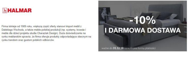 Skorzystaj z darmowej dostawy i rabatu -10 na meble HALMAR