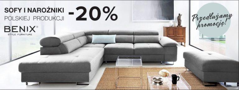 -20% na sofy i narożniki Benix