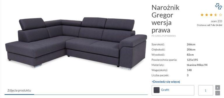 Narożnik Gregor z oferty Abra kupisz obecnie znacznie taniej
