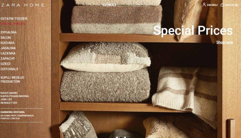 Specjalne ceny na wybrane produkty w Zara Home