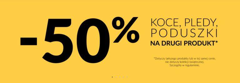 Drugi produkt z tekstyliów 50% taniej w Homla