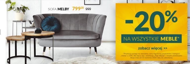 -20% na wszystkie meble w Homla