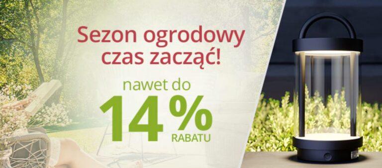 Do 14% rabatu na lampy ogrodowe w lampy.pl
